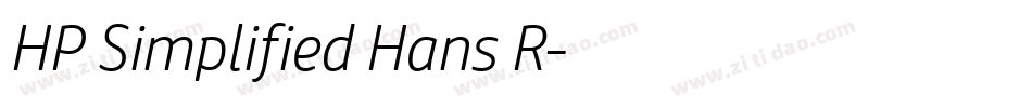 HP Simplified Hans R字体转换
